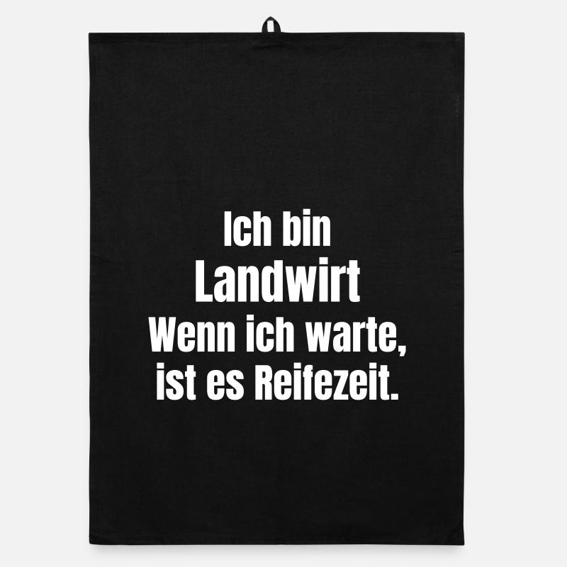 Ich bin Landwirt – Wartezeit ist Reiszeit Organic Geschirrtuch