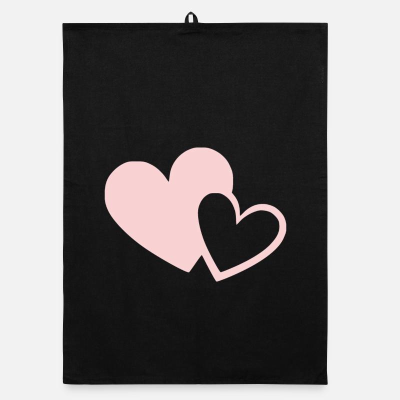 Saint-Valentin Cœur Rose, St.valentin Torchon bio