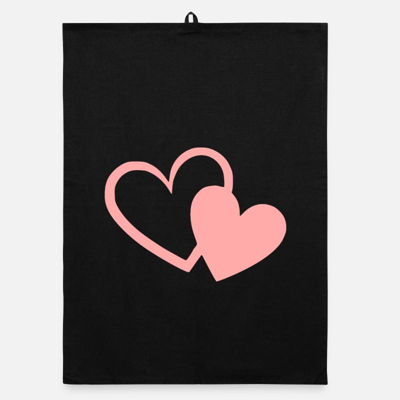 Saint-Valentin Cœur Rose, St.valentin Torchon bio