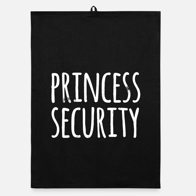 Princess Security Typography Organic dish towel