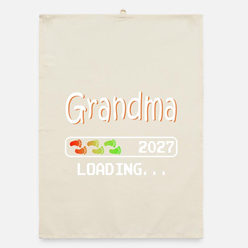 Werdende Oma 2027 loading zukünftige Großmutter Organic Geschirrtuch