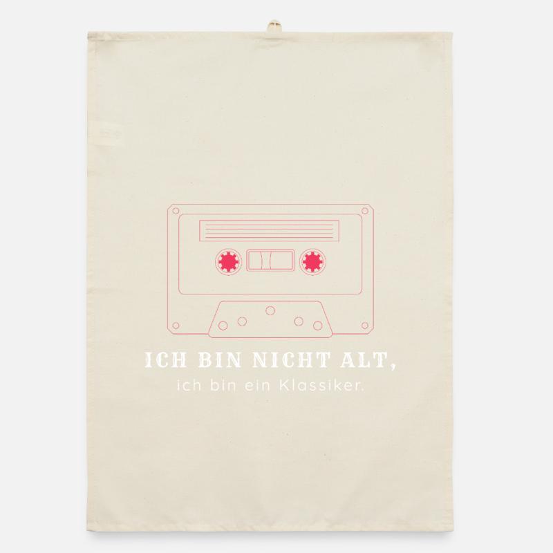 Ich bin nicht alt ich bin ein Klassiker - Vintage  Organic Geschirrtuch