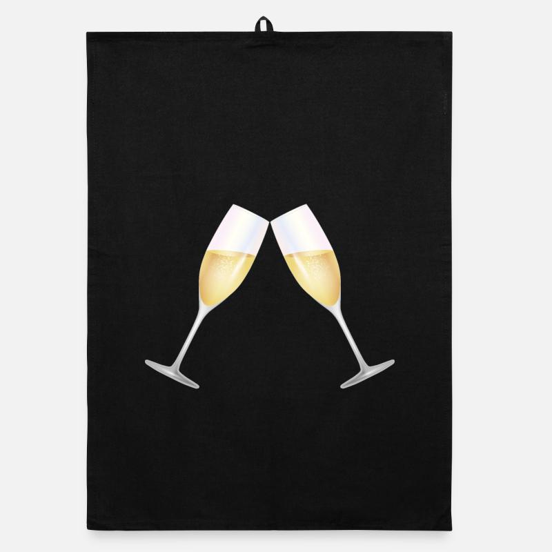 Deux coupes de remplies de vin mousseux Torchon bio