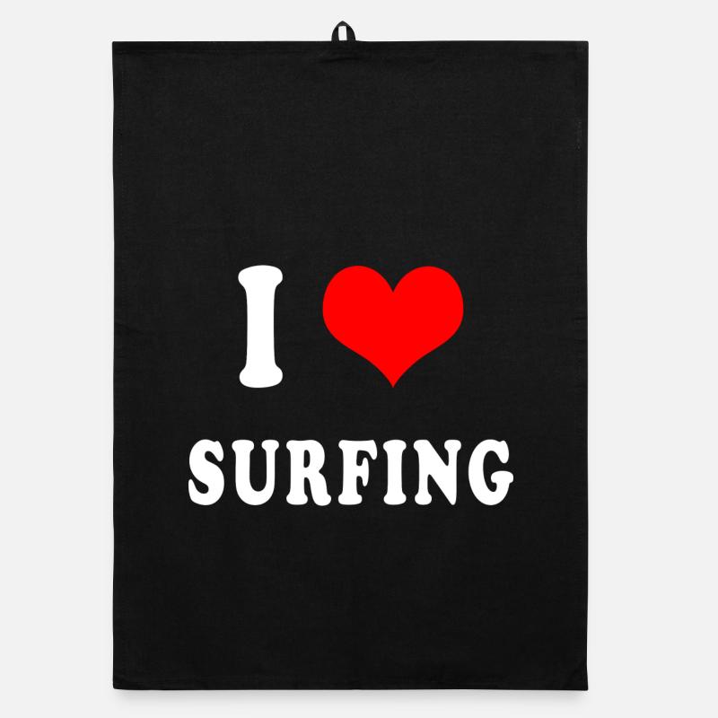 Ich liebe Surfen Organic Geschirrtuch