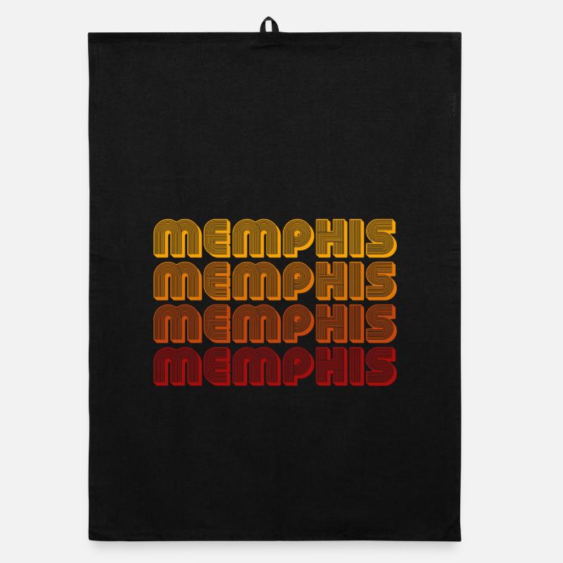Memphis Gradient Block Pattern Organic dish towel