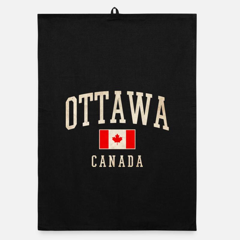 Conception du drapeau d’Ottawa Canada Torchon bio