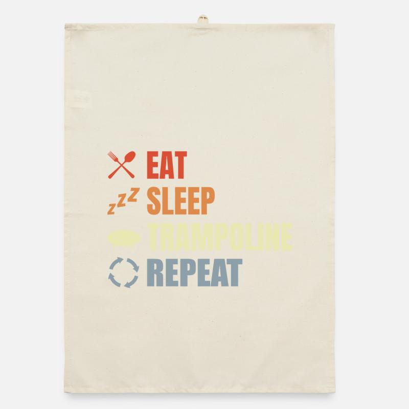 Trampoline Jumping Routine Organic dish towel