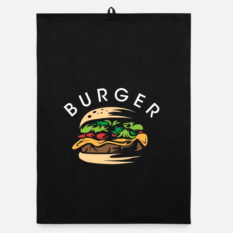 Burger Symbol Logo Restaurant Bar Bistro Équipe Torchon bio