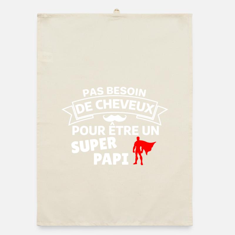 Humour capillaire super héros paternité Torchon bio