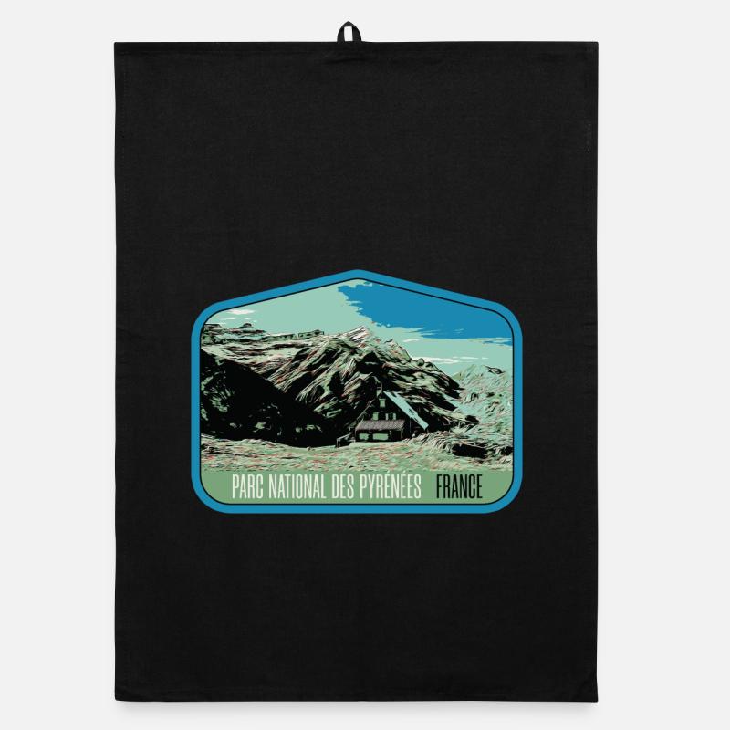 Écusson Paysage Pyrénées : Nature Authentique Torchon bio