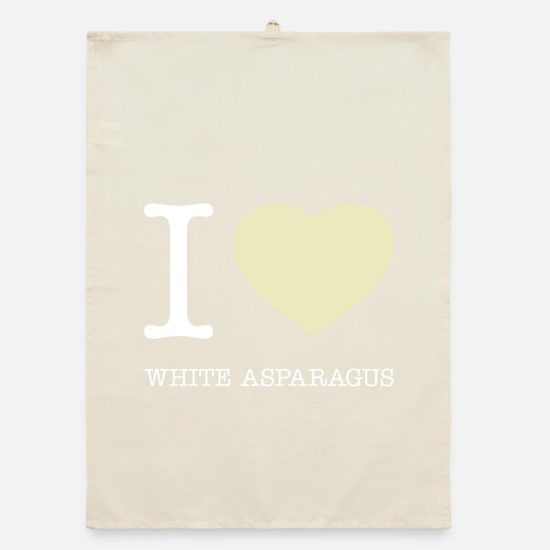 J’AIME LES ASPERGES BLANCHES Spargel Torchon bio