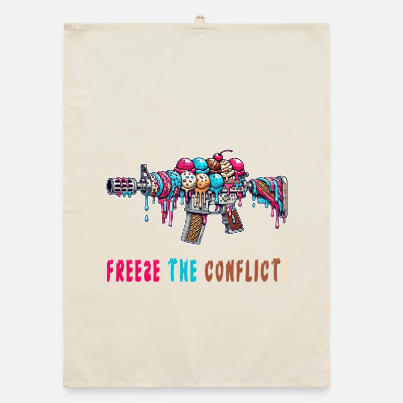 Konflikt eingefrieren Eiscreme Organic Geschirrtuch