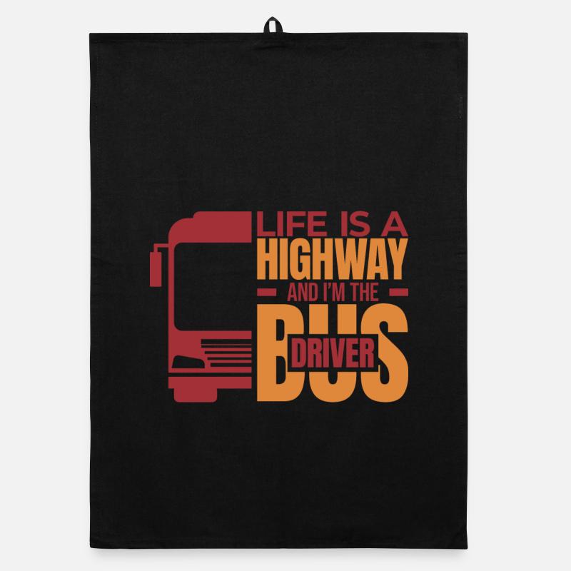 Profond chauffeur de bus disant Torchon bio