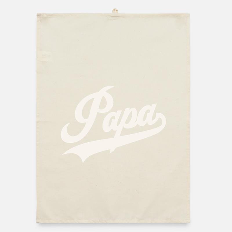 Klassisches Papa-Skript Organic Geschirrtuch