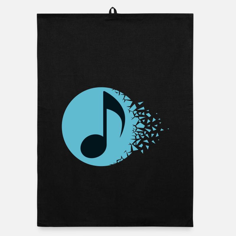 Melodic Burst Note Organic dish towel