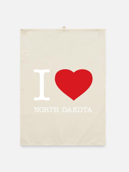I LOVE NORTH DAKOTA - Organic Geschirrtuch - Natur - Vorne