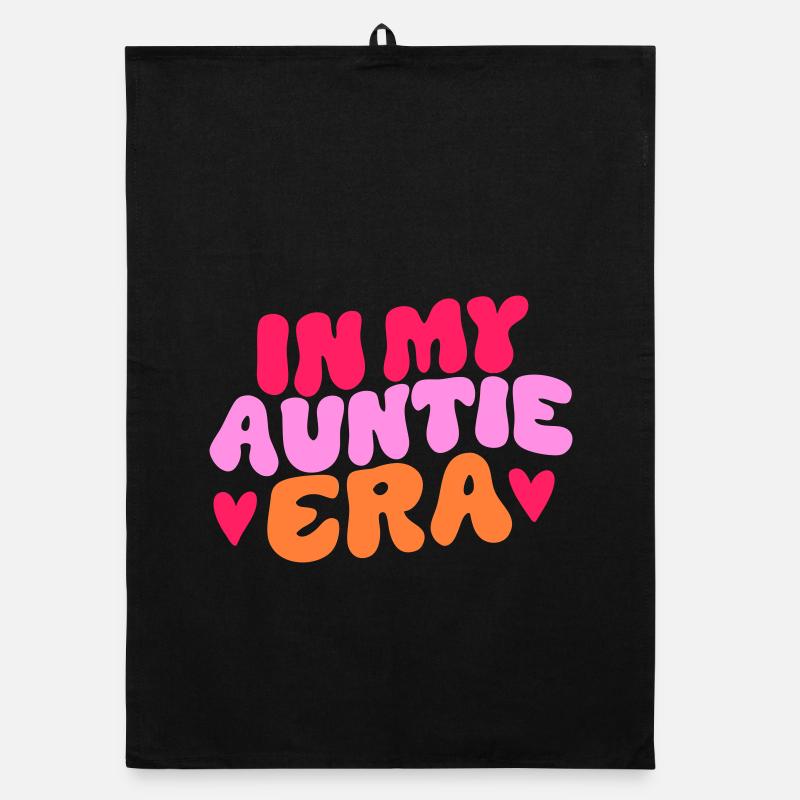 In My Auntie Era Statement - Organic Geschirrtuch - Schwarz