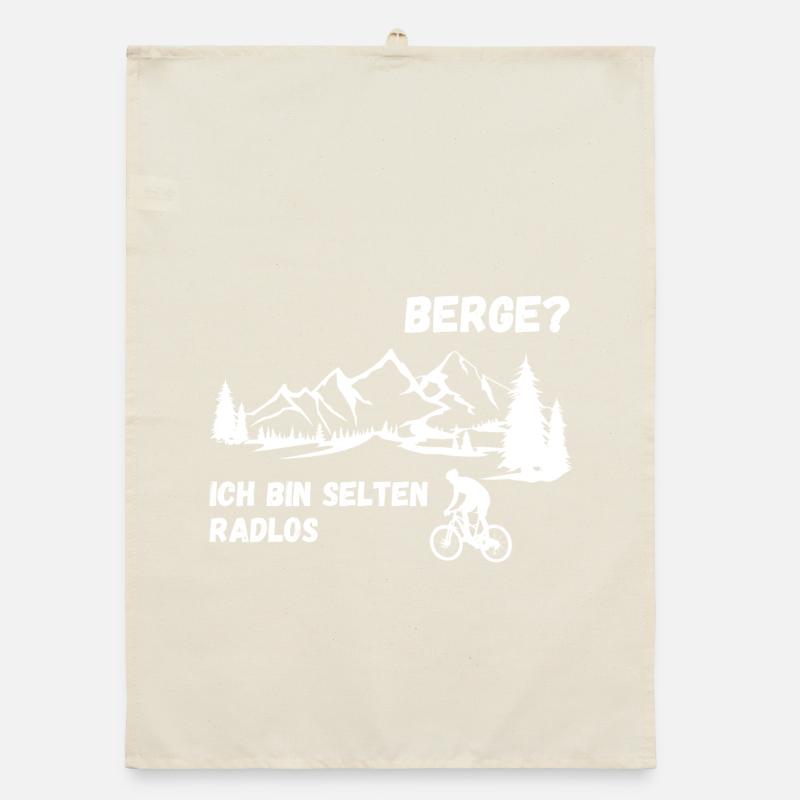 Mountains? No problem for me biker Organic dish towel
