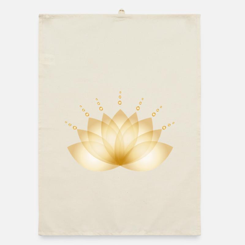 Golden blossom transparently stylized Organic dish towel