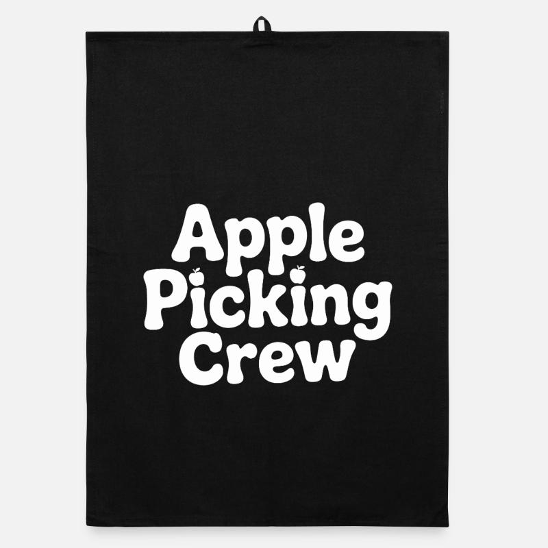 Fall Apple Picking Team Organic dish towel