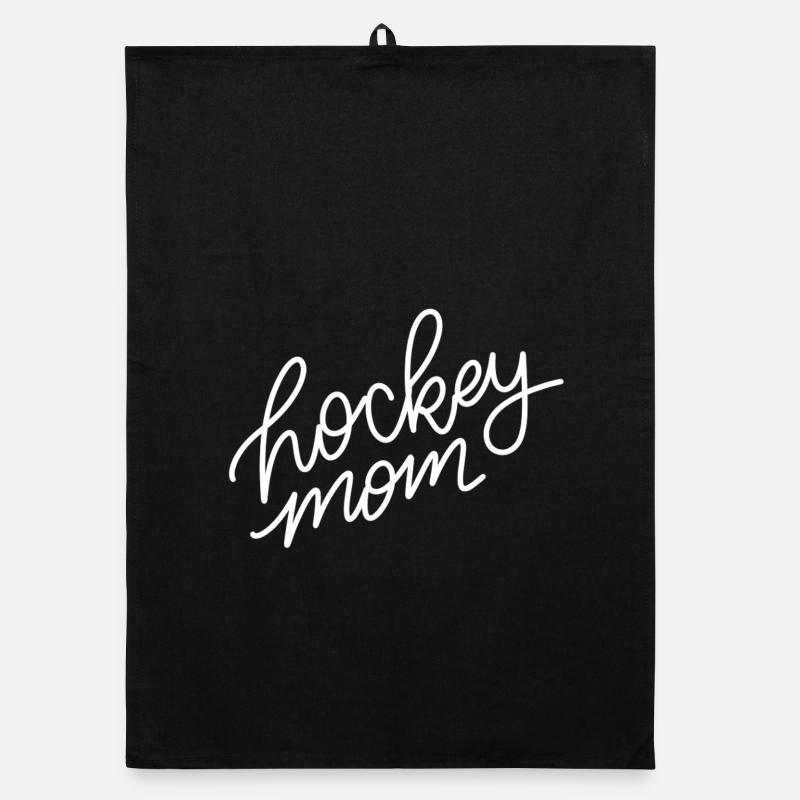 Hockey Mom Script Organic dish towel