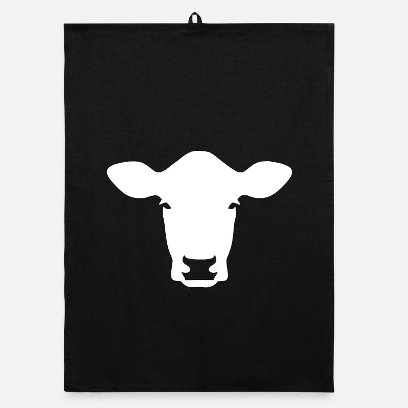 Icône de tête d’animal de ferme de vaches Icône Torchon bio