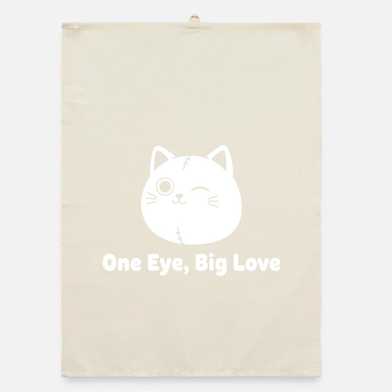 Winkekatze Patchwork Liebe Organic Geschirrtuch