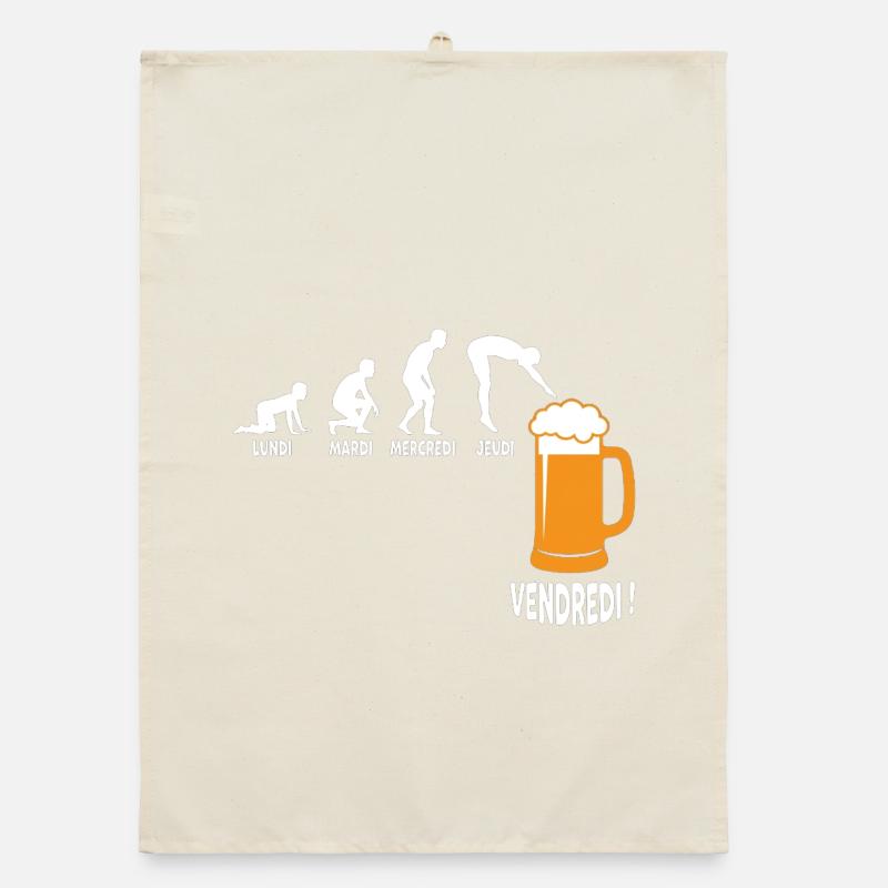 Arbeitswoche um Freitag, Bier Organic Geschirrtuch