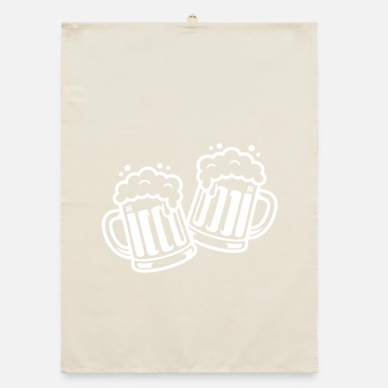 Beer Mug Cheers Comic Beer Organic dish towel