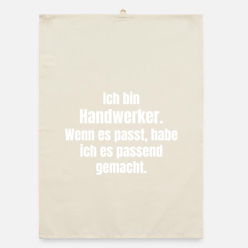 Ich bin Handwerker – Passend gemacht Organic Geschirrtuch