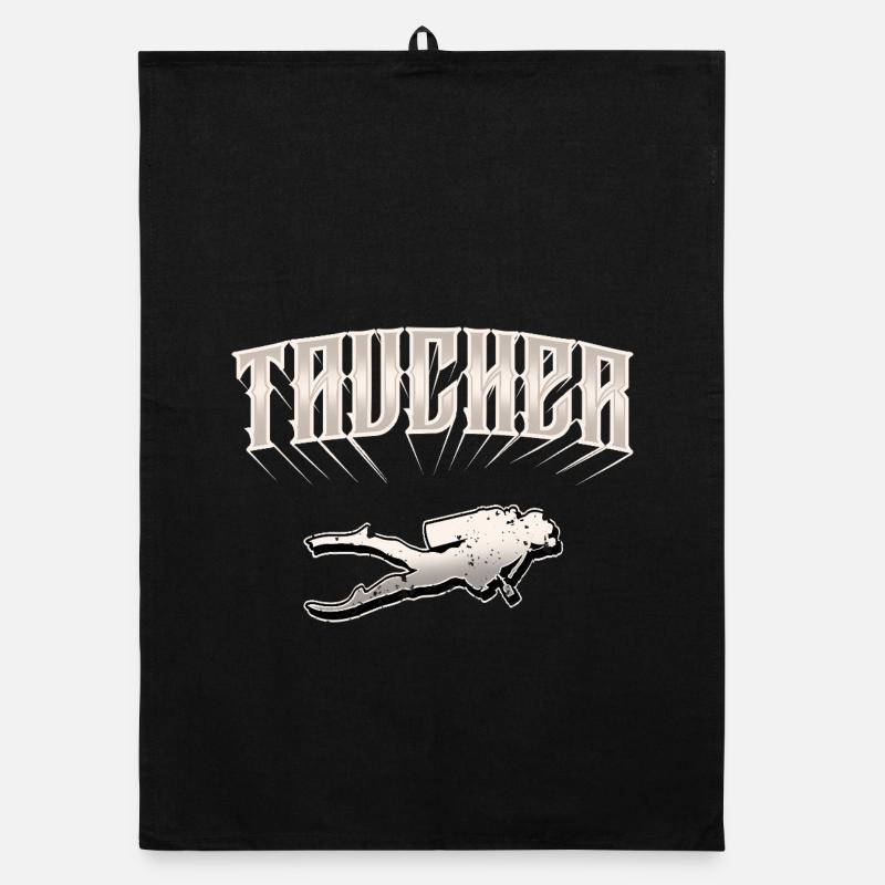 Taucher Tauchen Organic Geschirrtuch