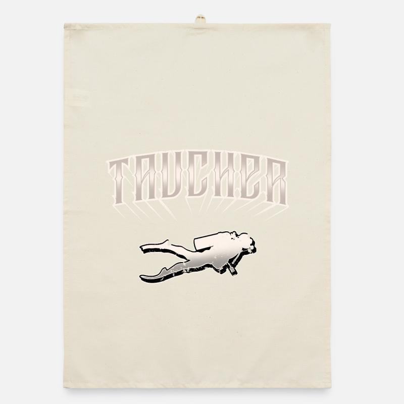 Diving divers Organic dish towel