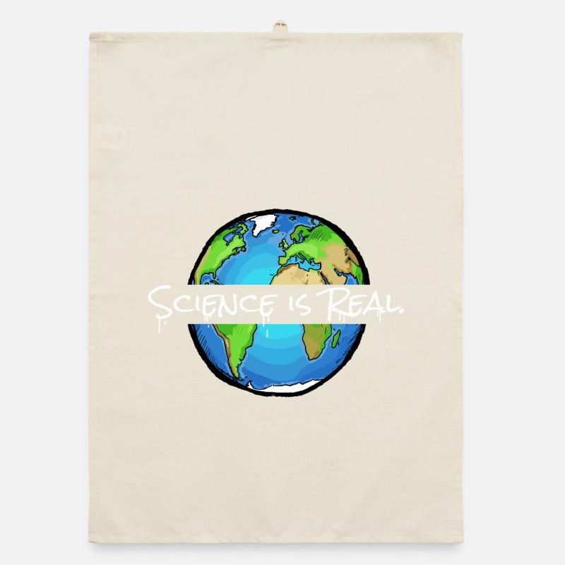 Science is Real | Weltkugel Organic Geschirrtuch