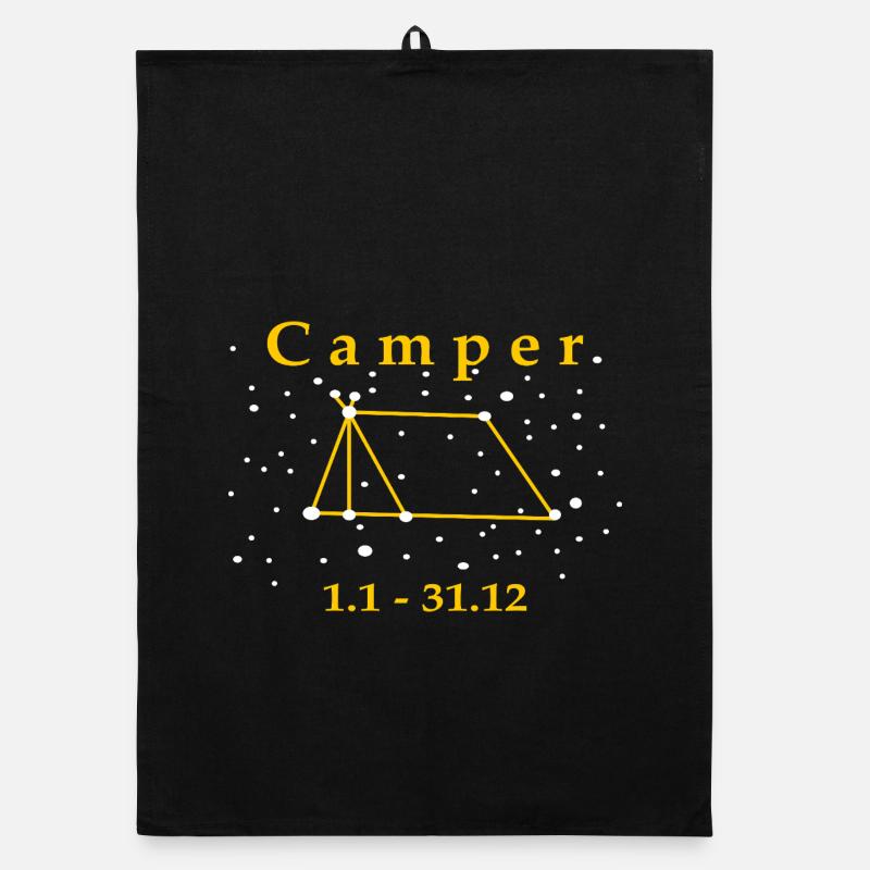 Camper Camping Zodiac Gift Idea Organic dish towel