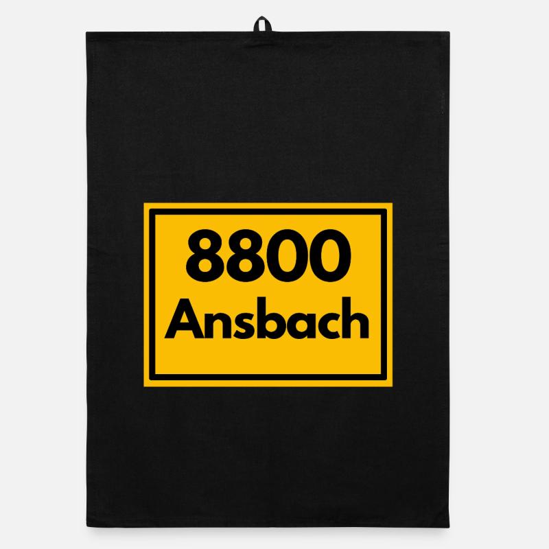 OLD POSTCODE POSTCODE RETRO 8800 ANSBACH FRANKEN Organic dish towel
