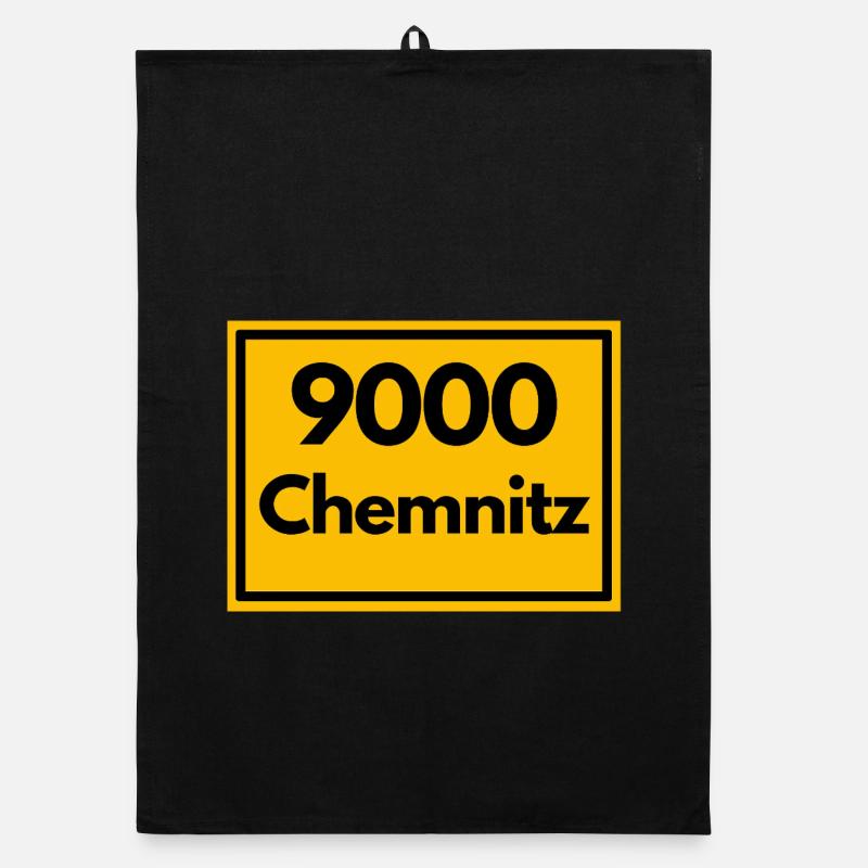 ALTE POSTLEITZAHL PLZ RETRO 9000 CHEMNITZ DDR Organic Geschirrtuch