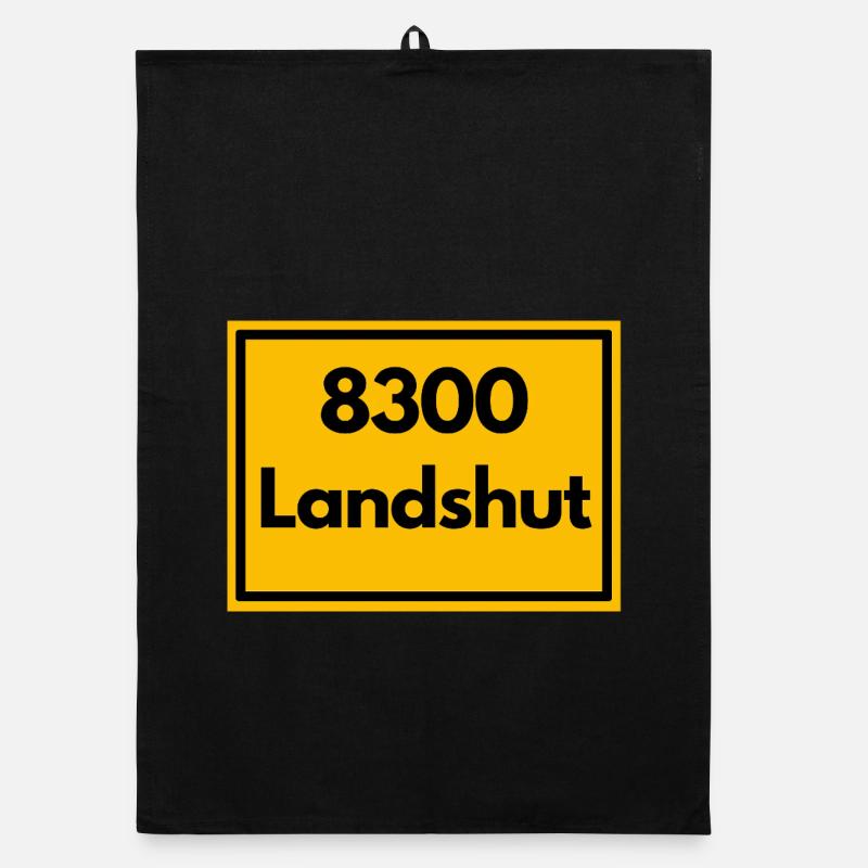 ANCIEN CODE POSTAL RETRO 8300 LANDSHUT BIÈRE Torchon bio