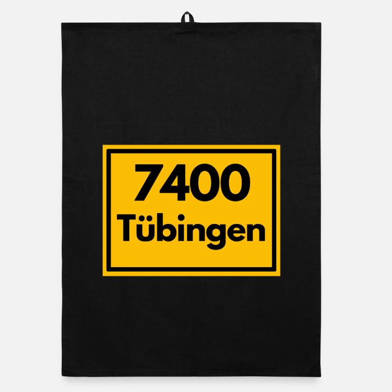 OLD POSTCODE ZIP CODE RETRO 7400 TÜBINGEN - NECKAR Organic dish towel