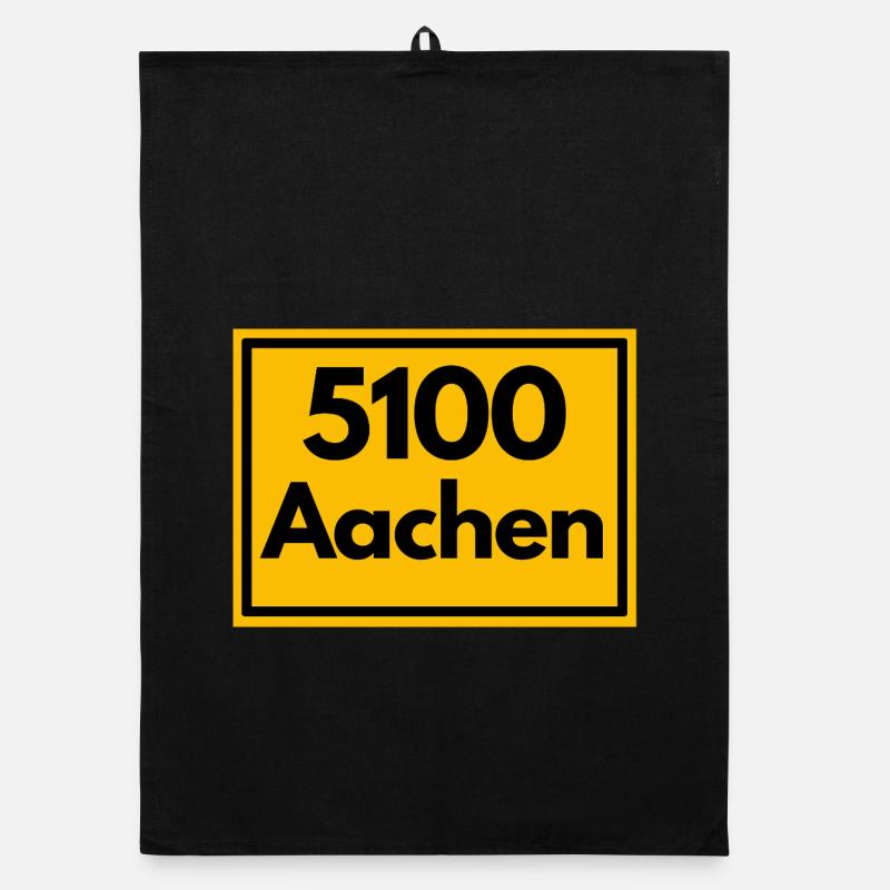 ALTE POSTLEITZAHL PLZ RETRO 5100 AACHEN DREILÄNDER Organic Geschirrtuch