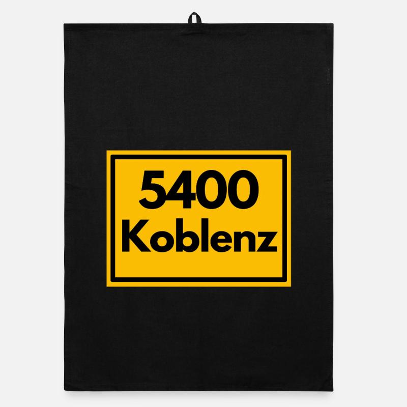 ANCIEN CODE POSTAL RÉTRO 5400 KOBLENZ ALLEMAND Torchon bio