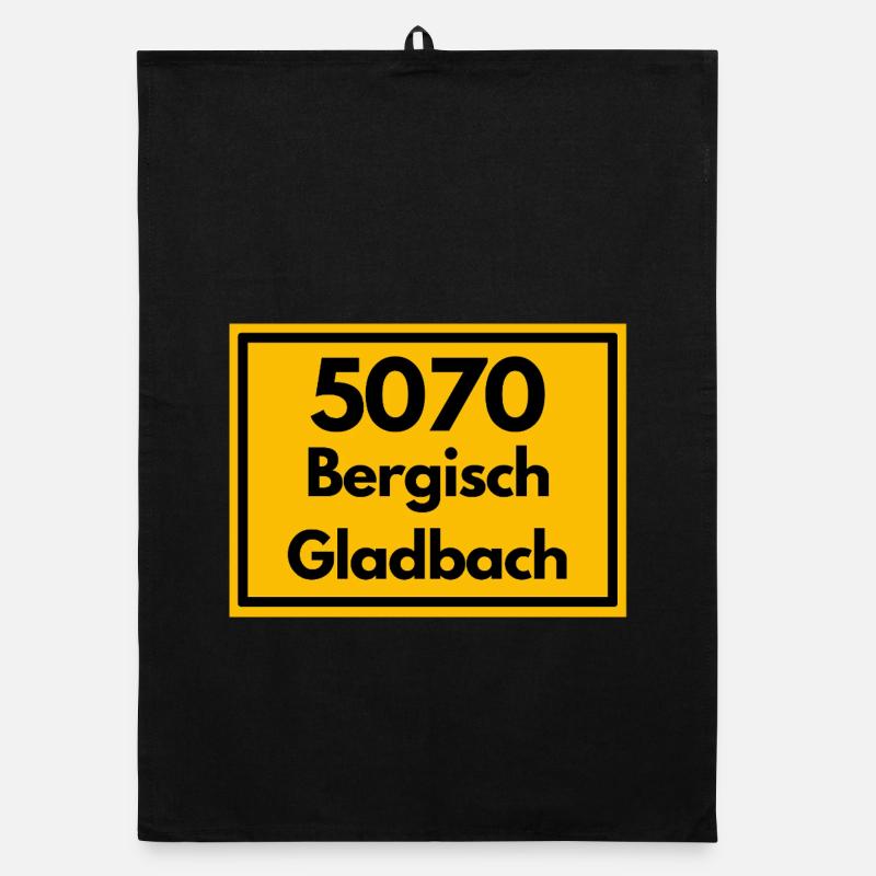 OLD POSTCODE POSTCODE RETRO 5070 BERGISCHGLADBACH Organic dish towel