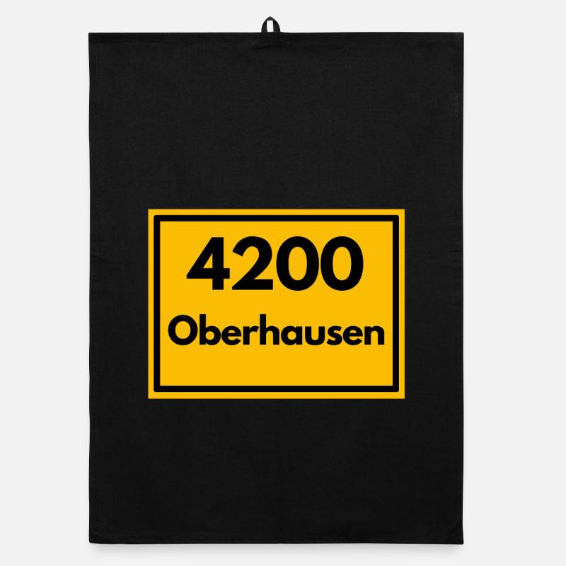 ANCIEN CODE POSTAL RETRO 4200 OBERHAUSEN RUHR Torchon bio
