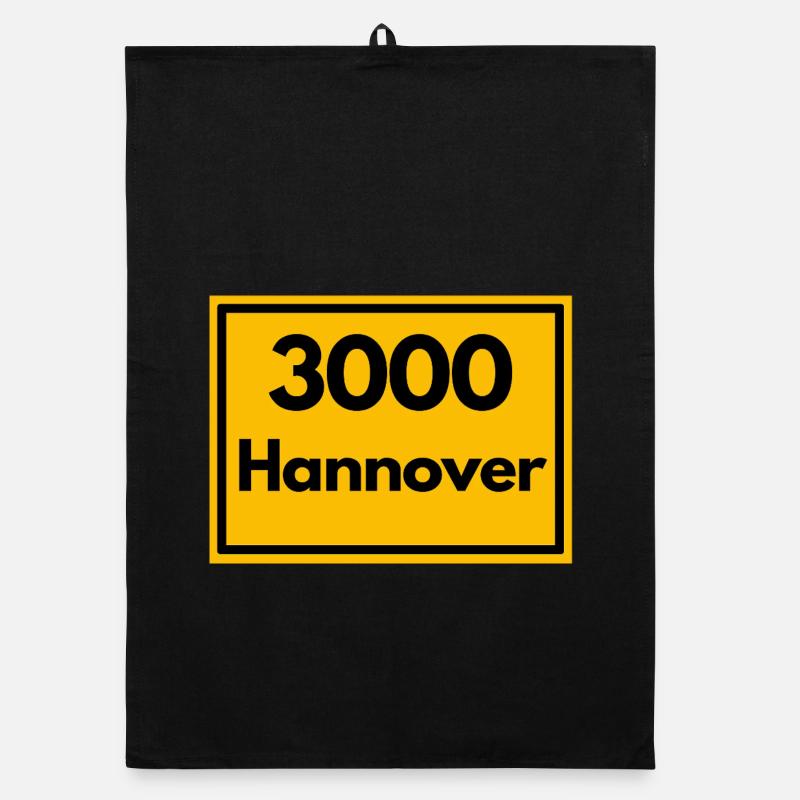 ALTE POSTLEITZAHL PLZ RETRO 3000 HANNOVER - Messe Organic Geschirrtuch