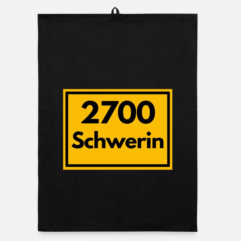 OLD POSTCODE POSTCODE RETRO 2700 SCHWERIN SCHLOSS Organic dish towel