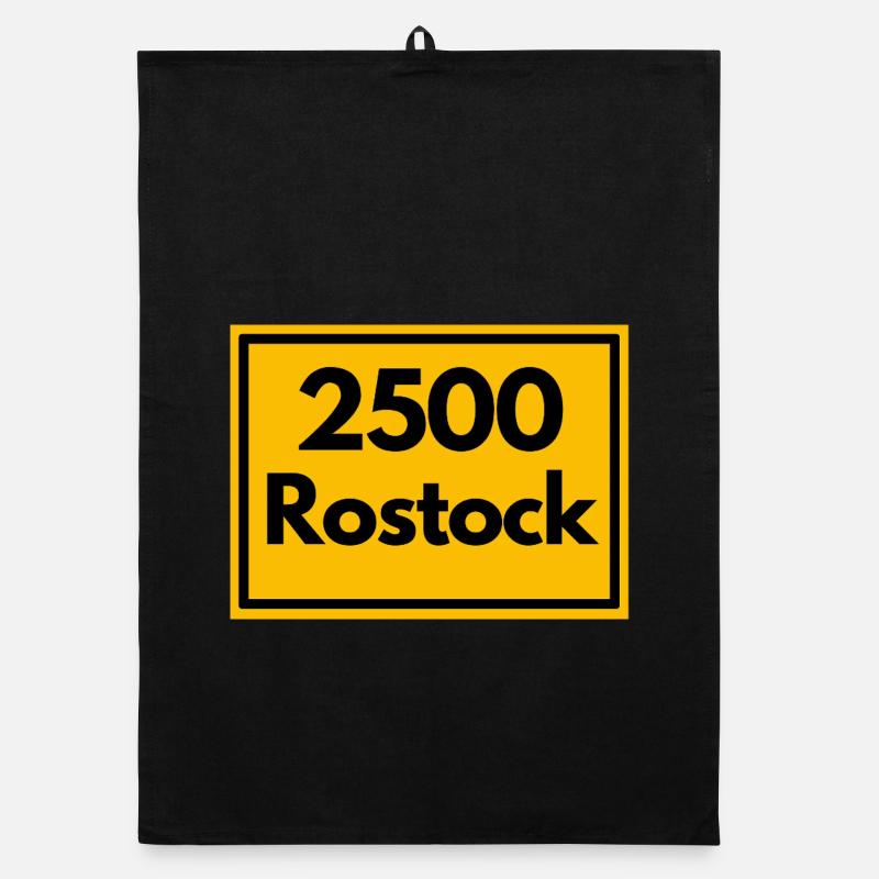 ANCIEN CODE POSTAL RÉTRO 2500 ROSTOCK HANSEPORT Torchon bio