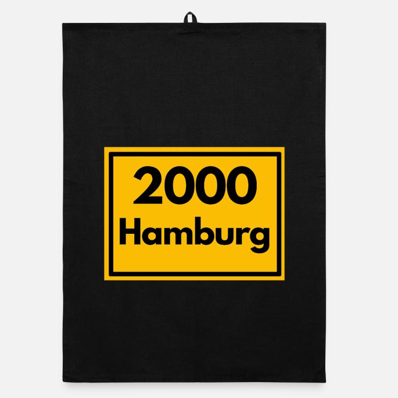 OLD POSTCODE POSTCODE RETRO 2000 HAMBURG - HAFEN Organic dish towel