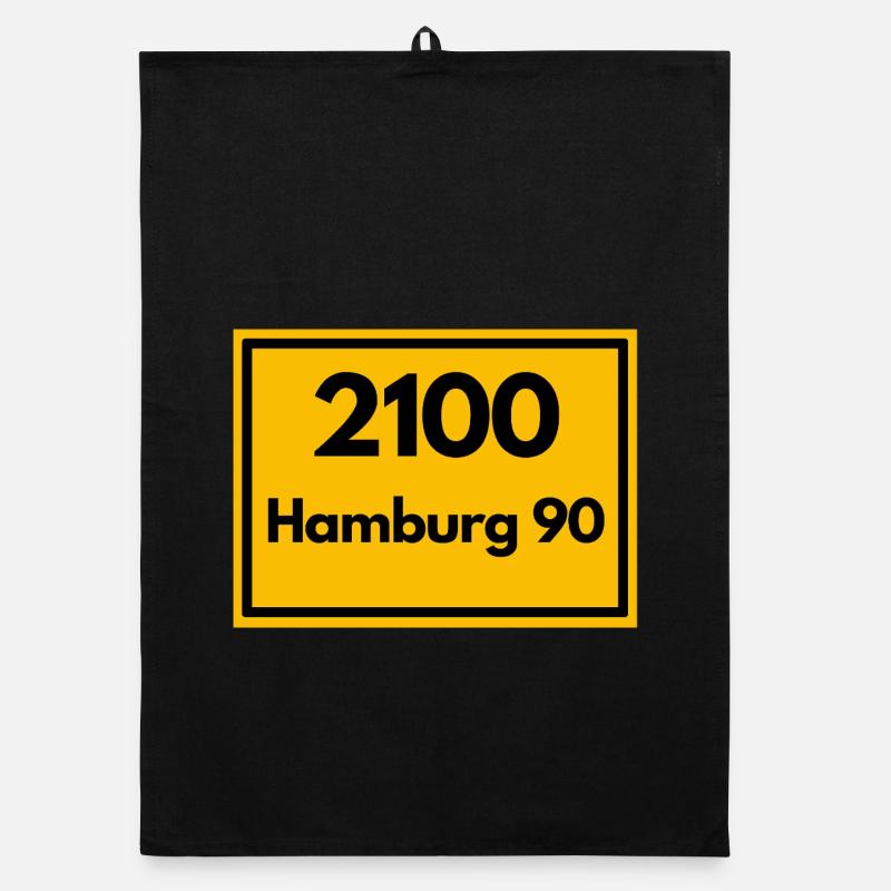ANCIEN CODE POSTAL RETRO 2100 HAMBOURG 90 ALSTER Torchon bio