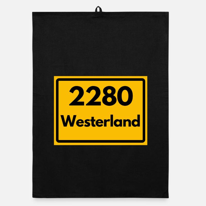 OLD POSTCODE POSTCODE RETRO 2280 WESTERLAND – SYLT Organic dish towel
