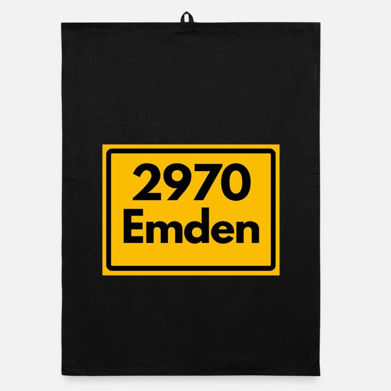 ALTE POSTLEITZAHL PLZ RETRO ⚓ 2970 Emden Moin moin Organic Geschirrtuch