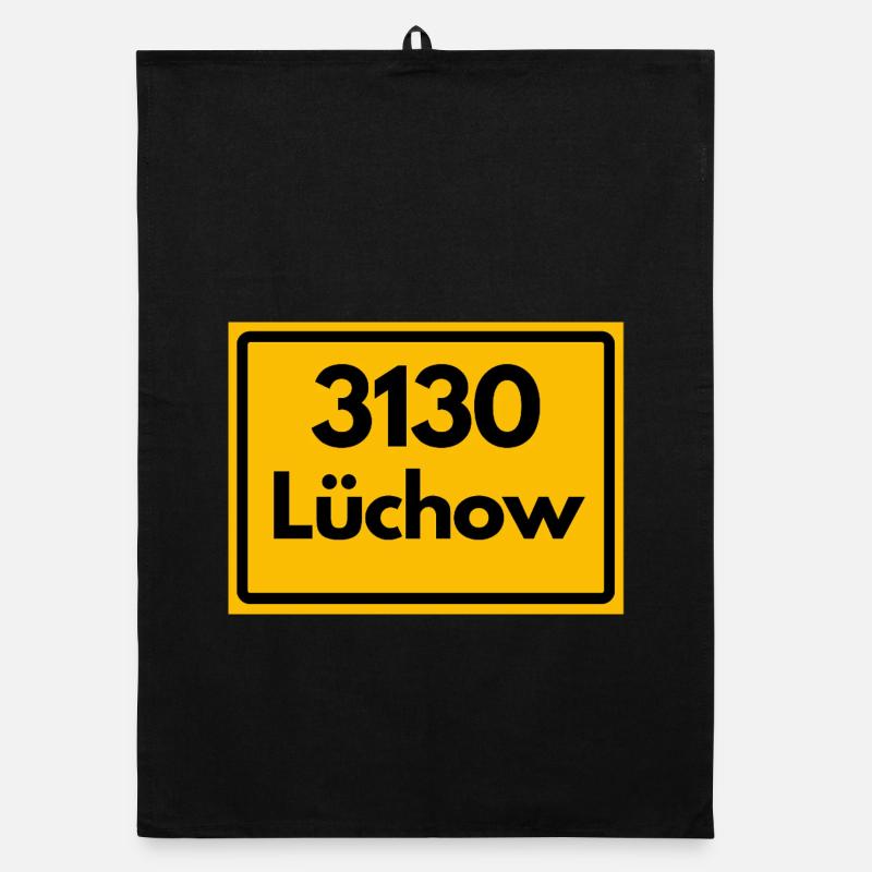 ANCIEN CODE POSTAL RÉTRO 3130 LÜCHOW WENDLAND ! Torchon bio